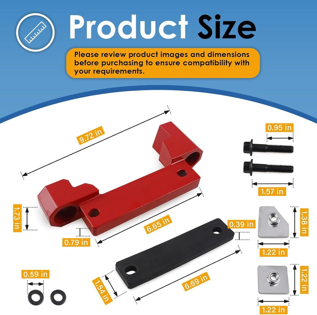 Fit 2015-2023 Dodge Diff Brace Anodized Red SRT Hellcat Scat Redeye Differential