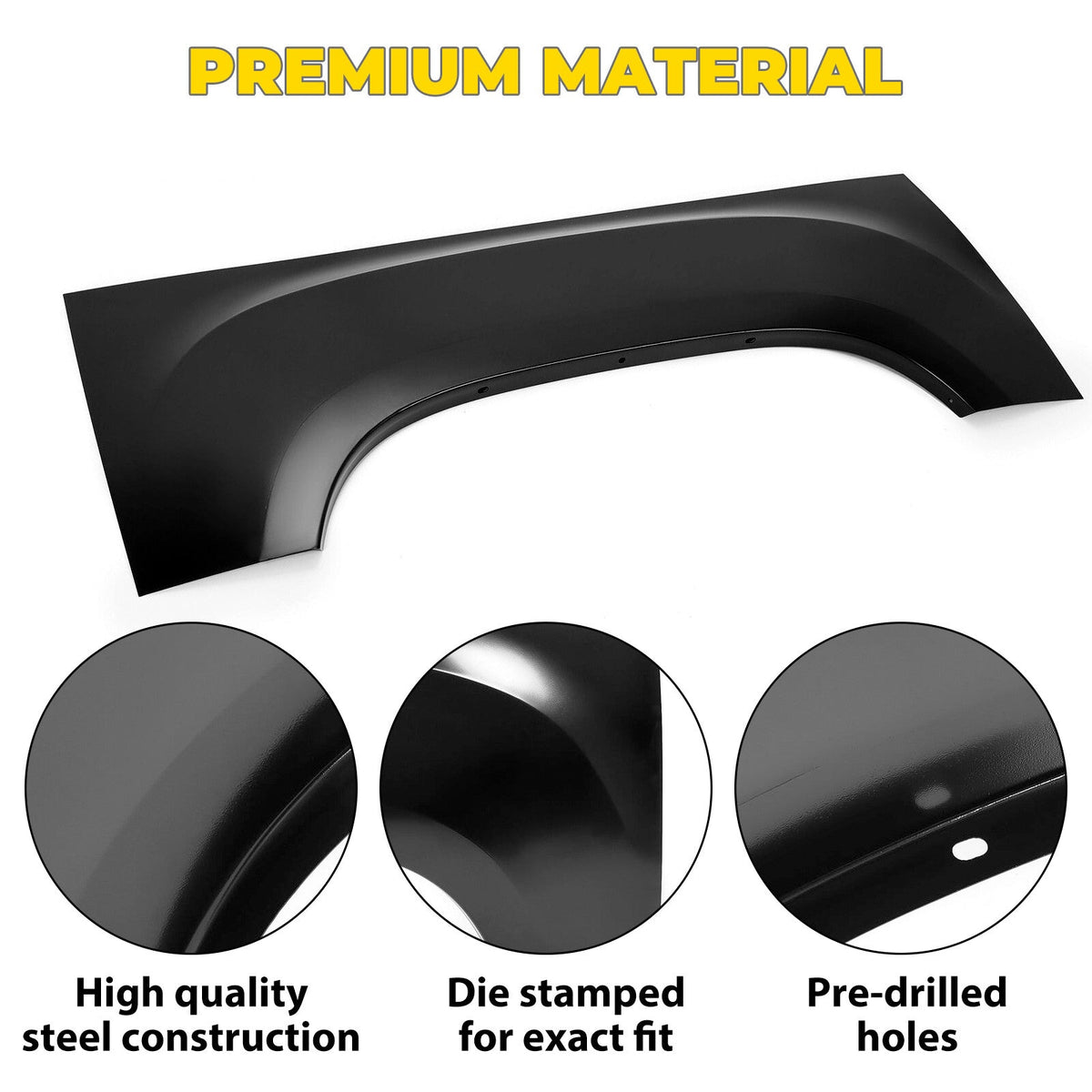 For GMC Sierra Pickup 6.6' & 8' Truck Bed 07-13 Wheel Arch Repair Panel Right RH