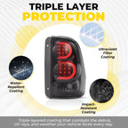 LED Tube Tail Lights Black Smoke For Chevy Trailblazer Trail Blazer 2002-2009