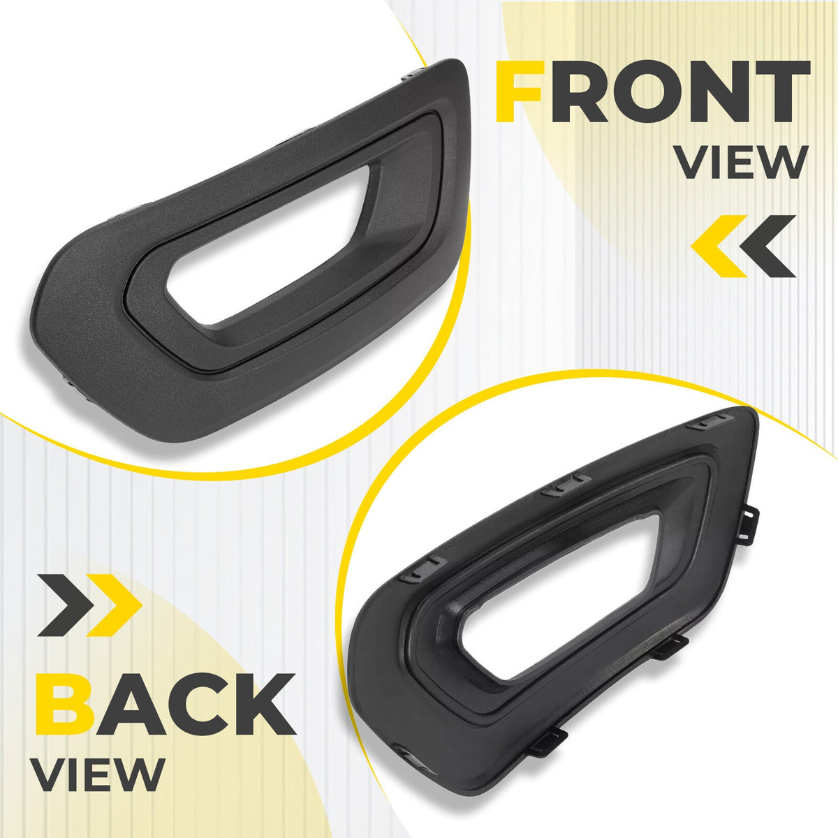 FOR FORD TRANSIT 2020-25 VAN LEFT&RIGHT SIDE FOG LIGHT LAMP COVERS BEZELS BLACK