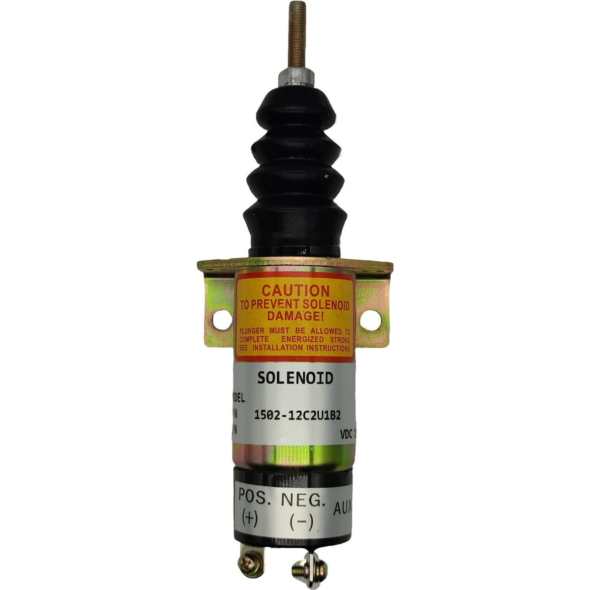 1502-12C2U1B2 12V Fuel Shutdown Solenoid 2 Terminals for Woodward 1502 1500-2010