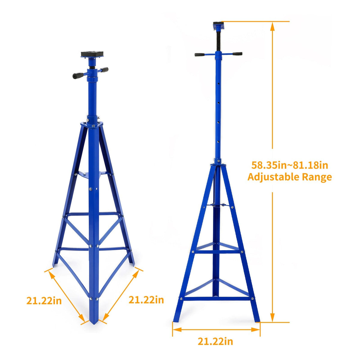 4000lbs Steel Car Jack Stand Under Hoist Tripod Stand For Garage & Auto Repair