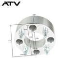 4× Wheel Spacers 4x110 2" 74mm M10x1.25 Silver For Honda Rincon 680 2006-2016
