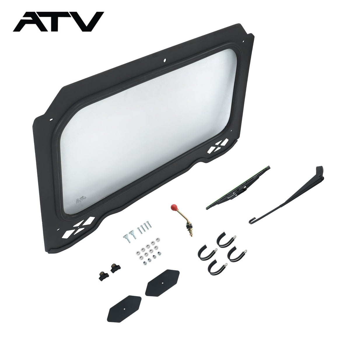Front Full Glass Windshield W/Wiper For Polaris RZR 900 1000 XP Turbo 2014-2018