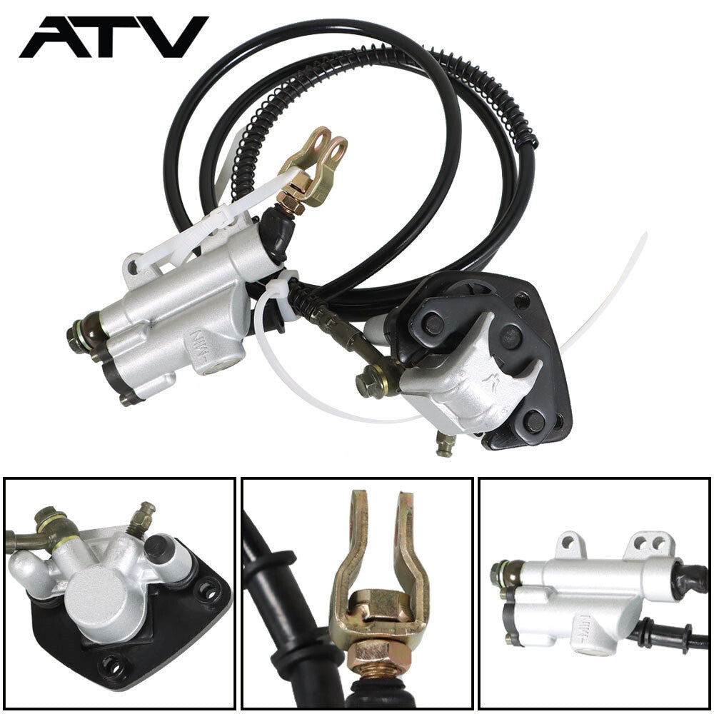 Go kart Taotao Rear Hydraulic Brake Caliper Assembly Disc Rotor Kit New