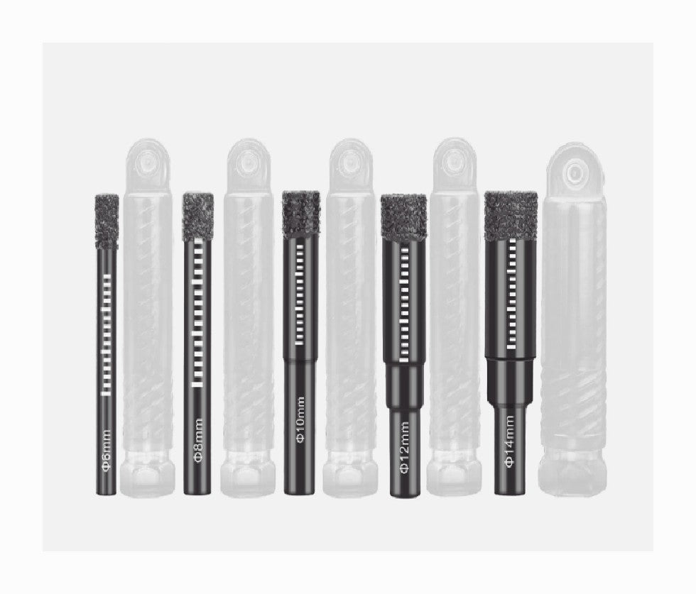 Black New Dry Diamond Drill Bits Durable For Porcelain Granite Tile Ceramic