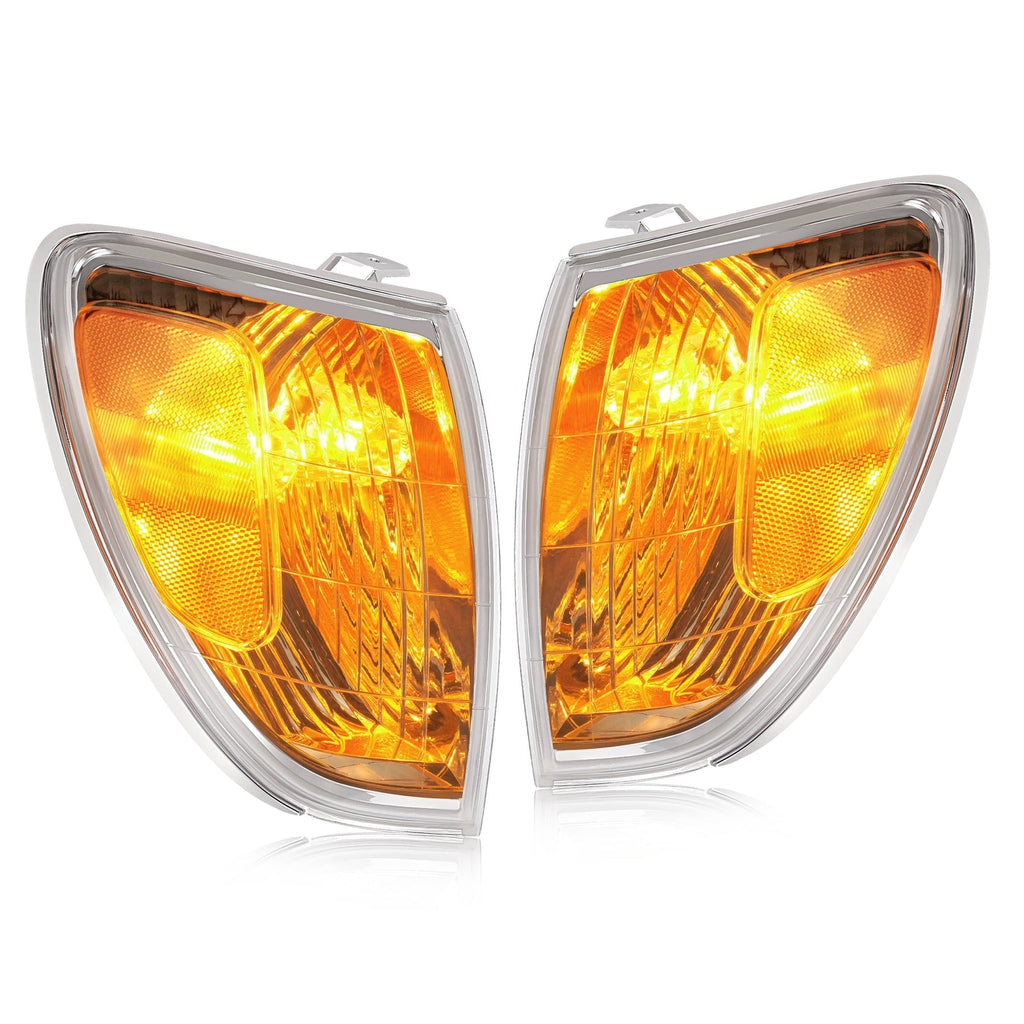 Pair For Toyota Land Cruiser 1998-2004 Front Corner Lights Lamps Clear W/bulbs