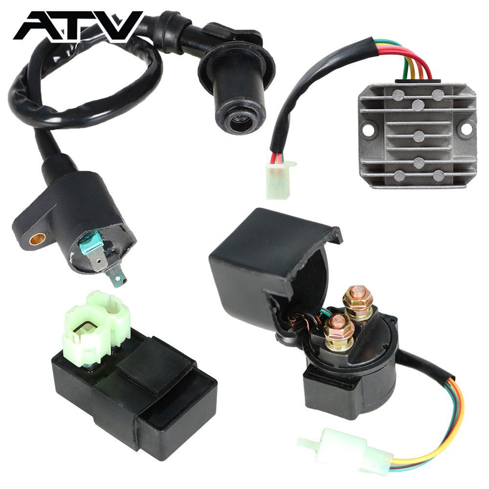Generic Electric set Ignition coil cdi relay regulator for 50-150cc GY6 Go Kart