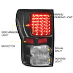 For Toyota Tundra 2007-2013 Full LED Tail Lights Lamps Left+Right Pair Set Black
