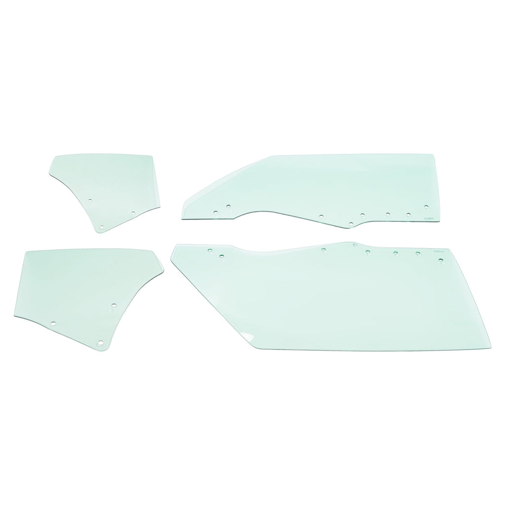 Fits Chevy Chevelle Malibu 2Door 1970-1972 Quarter Side Door Window Glass 4Pcs