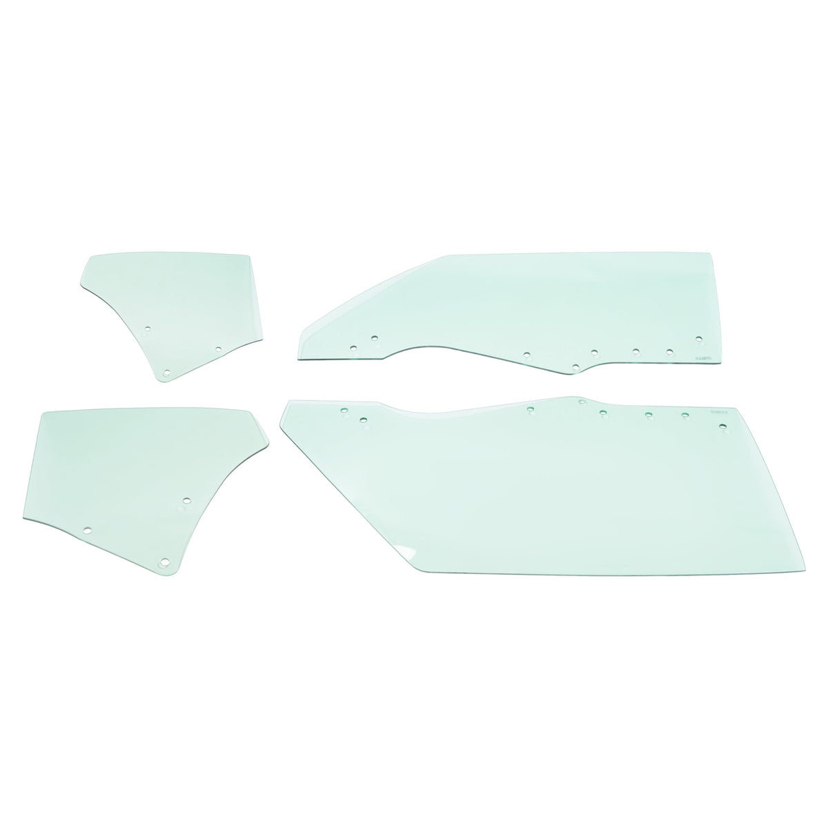 Fits Chevy Chevelle Malibu 2Door 1970-1972 Quarter Side Door Window Glass 4Pcs
