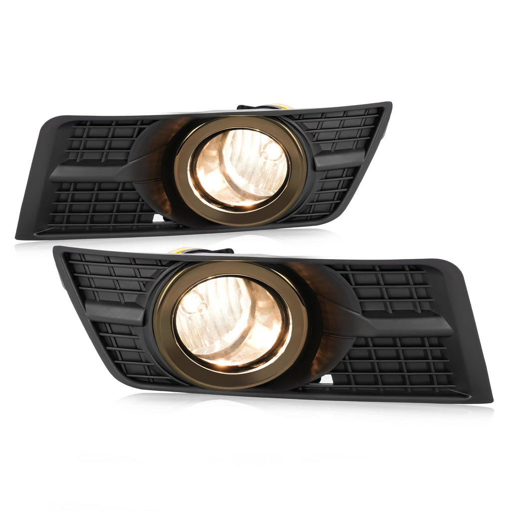 Pair Fog Lights w/Bezel Bumper Lamp Cover For Cadillac SRX 2010 - 2016 2015