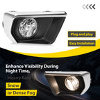 For Chevrolet Colorado 2021-2022 Clear Fog Lights w/ Chrome Bezel Wires Switch