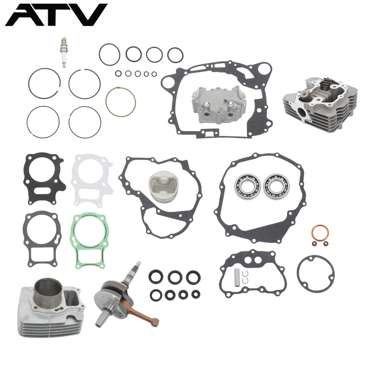 For Honda Recon TRX250 08-14 Cylinder Head Gasket ATV Crankshaft Engine Seal Kit