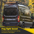 For Ford Transit 2018 2019-2020 Black LED 3RD Third Brake Light Trim Cover Cargo
