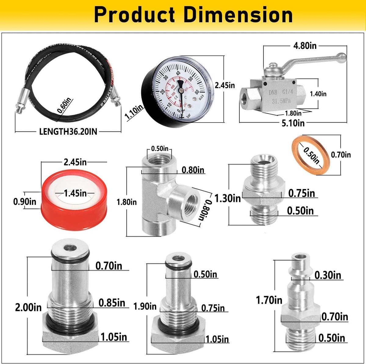 6.0L High Pressure Oil System IPR Air Test Tool for Ford 6.0L & 7.3L Powerstroke