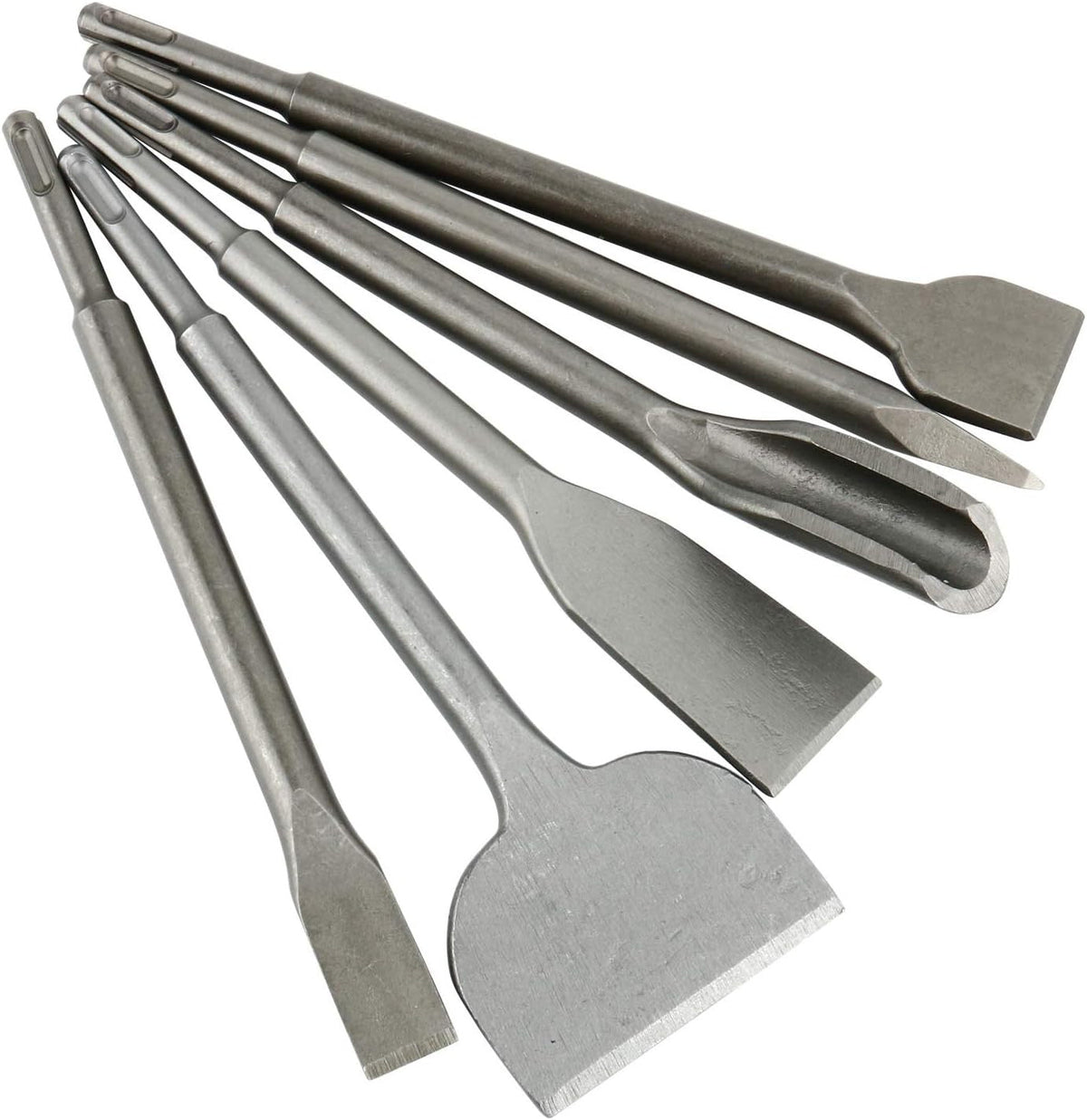 SDS Plus Hammer Drill Chisel Set, Rotary Hammer Bits for Tile Masonry Concrete