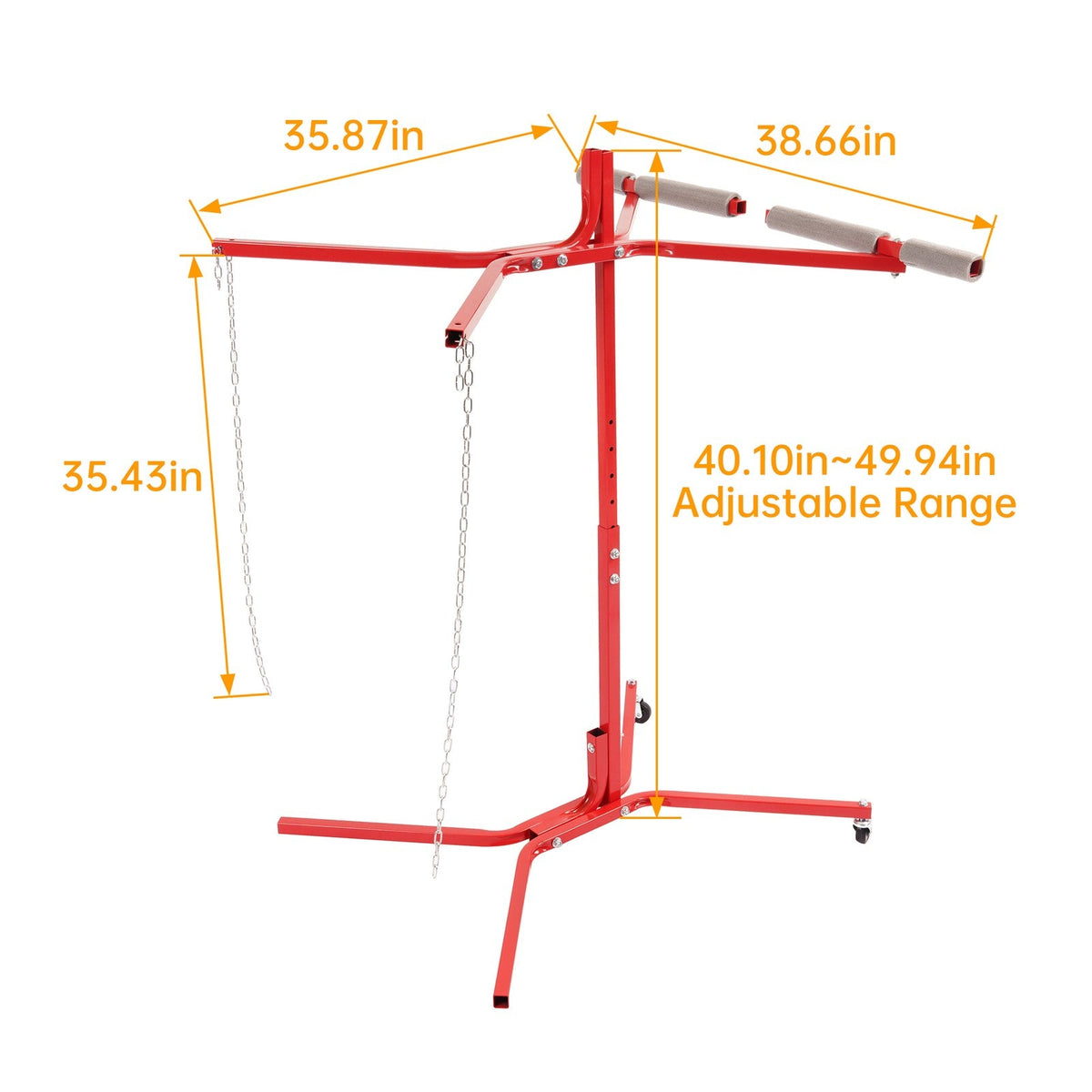 50'' Bumper Tree Auto Body Door Fender Panel Paint Rack Adjustable Work Stand