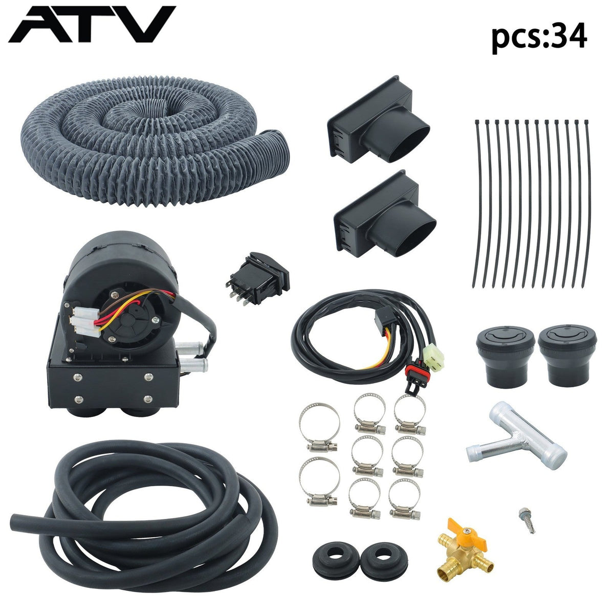 Cab Heater Kit with Defrost For Polaris General 1000 Years 2016-2025 SSHK116-00