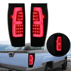 Black Smoke For 02-06 Chevy Avalanche 1500 2500 LED Tube Tail Lights Brake Lamps