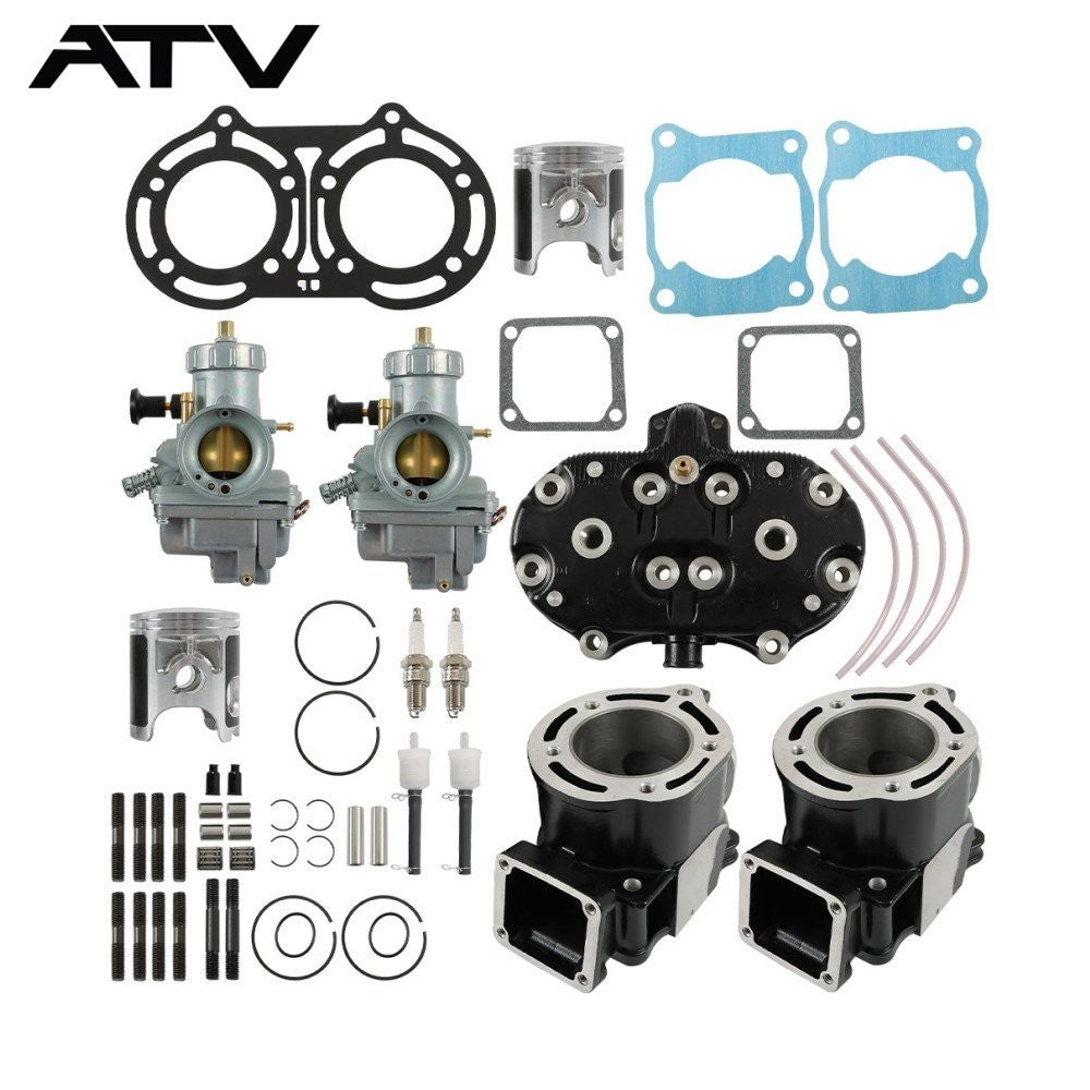 For Yamaha Banshee 350 Motor Engine Rebuild Cylinder Head Carburetor Top End Kit