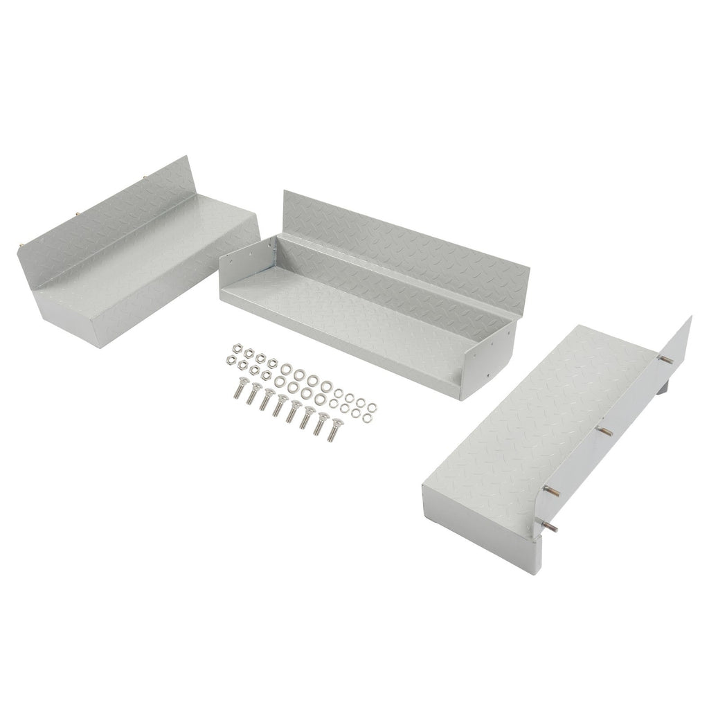For Enclosed Utility Body 83" Rear Step Bumper Gray Universal Screw-On
