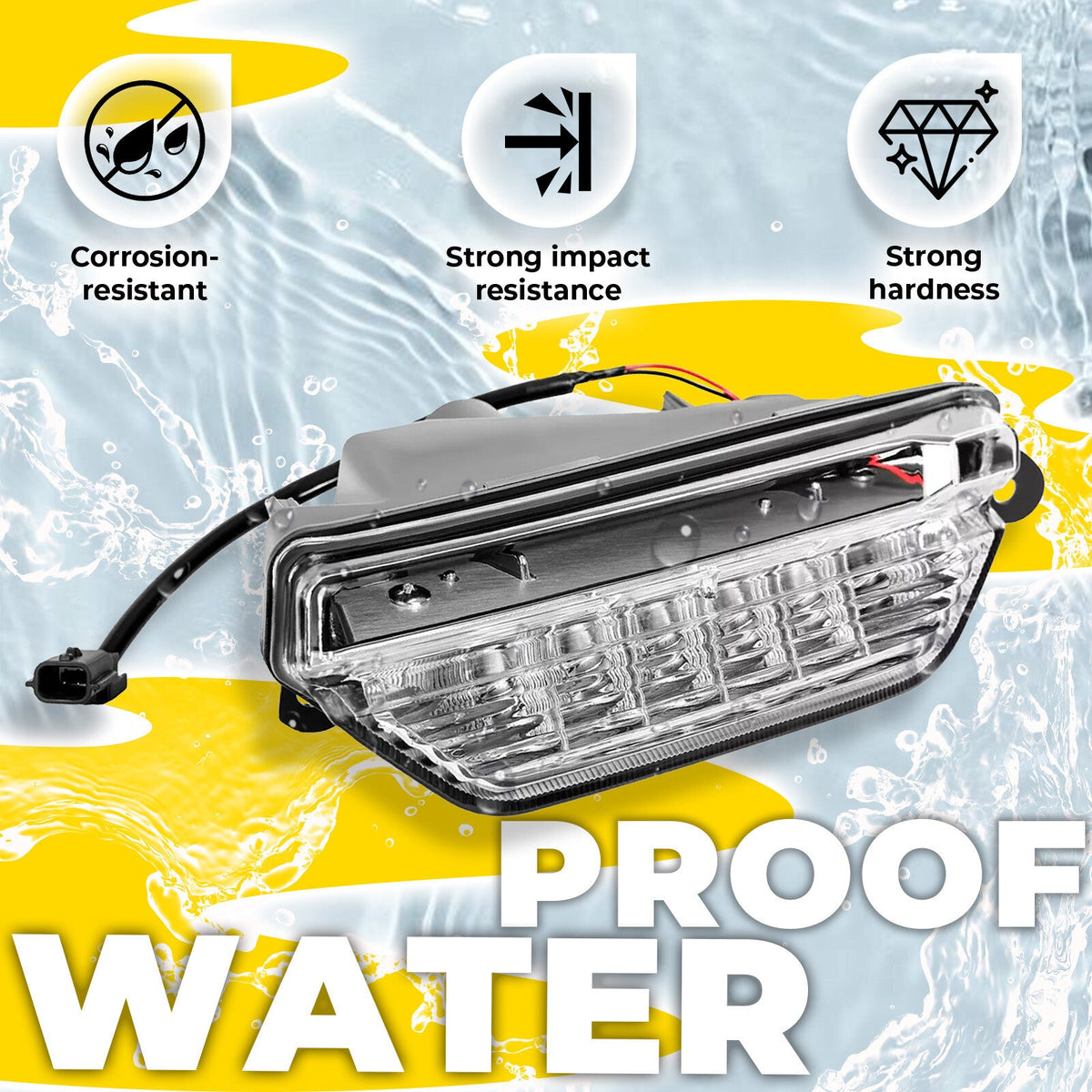 Pair Fog Daytime Running Light Lamp Clear For Infiniti QX50 2016 2017 LH+RH
