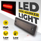 2x Smoke LED Rear Side Marker Lights Lamps For El Camino & Caballero 1978-1987