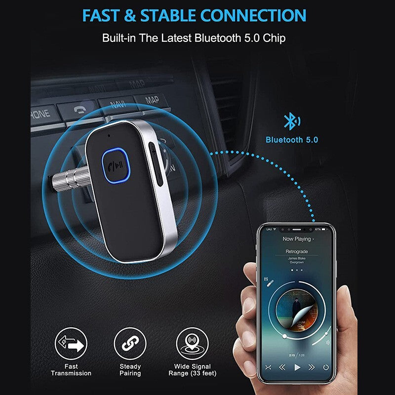 Bluetooth Receiver 3.5mm AUX Car Adapter Wireless Audio Receiver for Home Stereo