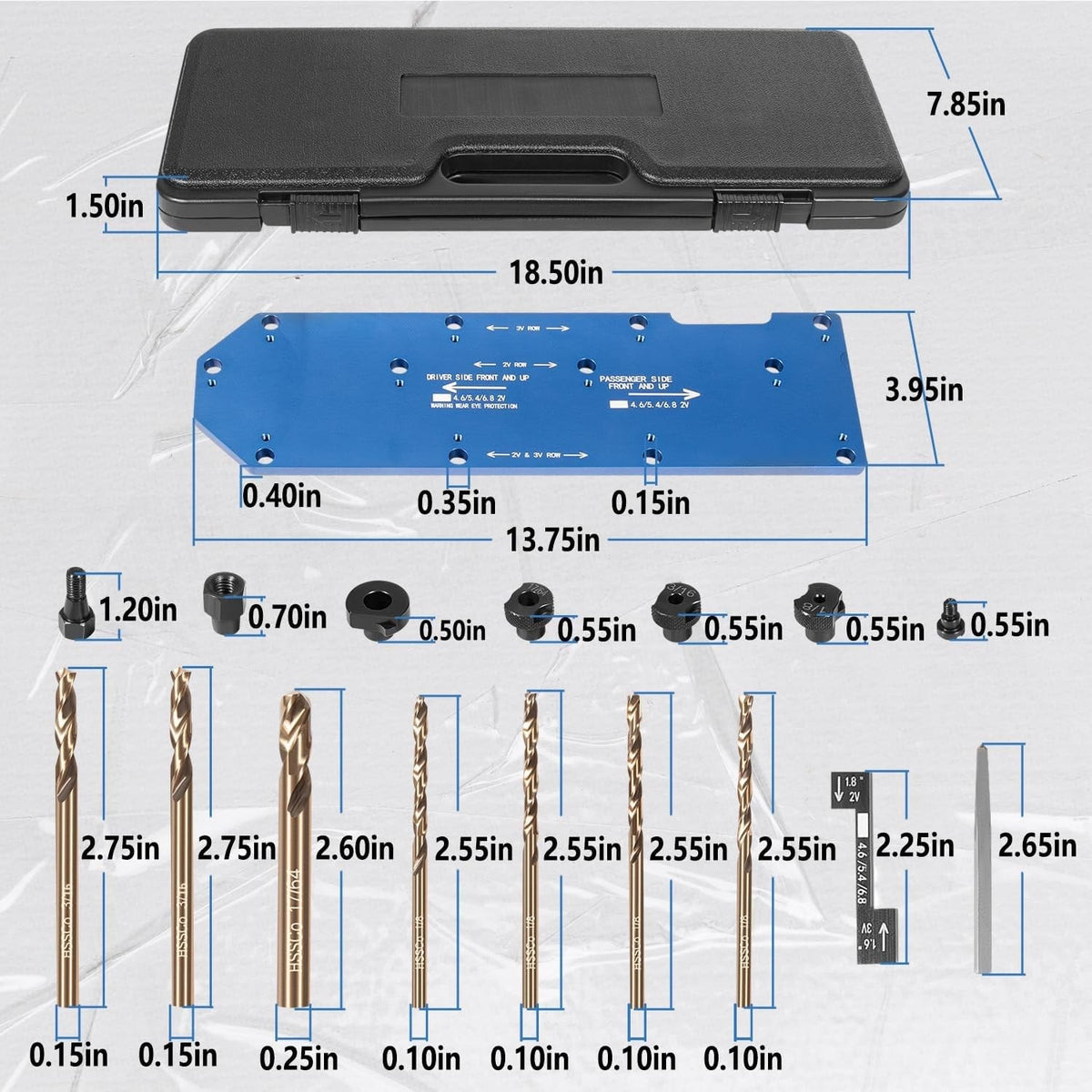 71600 Broken Exhaust Manifold Drill Template for Ford V10 2V 3V 4.6L 5.4L 6.8L