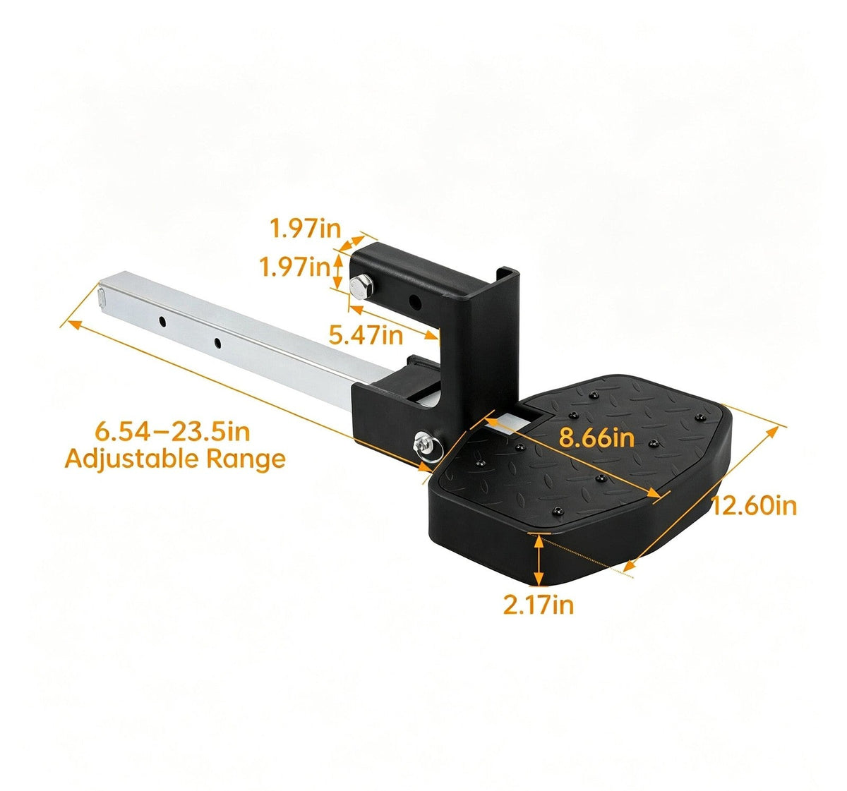 2" Receiver 500LB Hitch Truck Step XL Telescoping Up to 32" for Large Truck SUVs