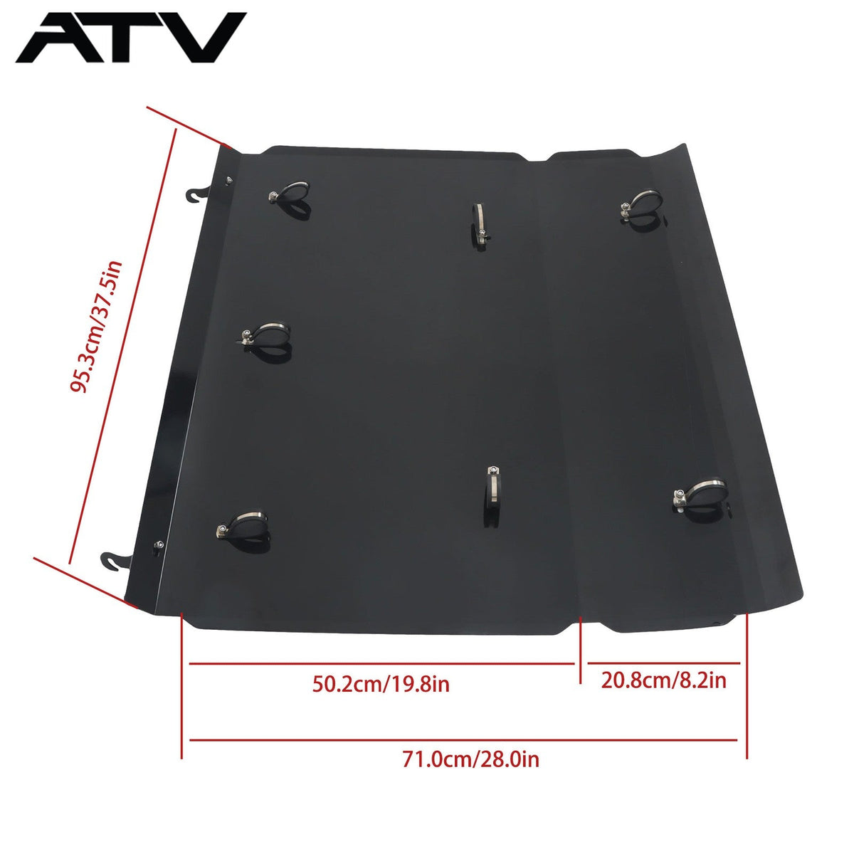 Aluminum Hard Top Roof Black For Polaris RZR 800 S / XP 900 / 570-2 Door Model