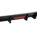 Rear Bumper Diffuser W/ Led Brake Light Gloss Black For 2021-23 Hyundai Elantra
