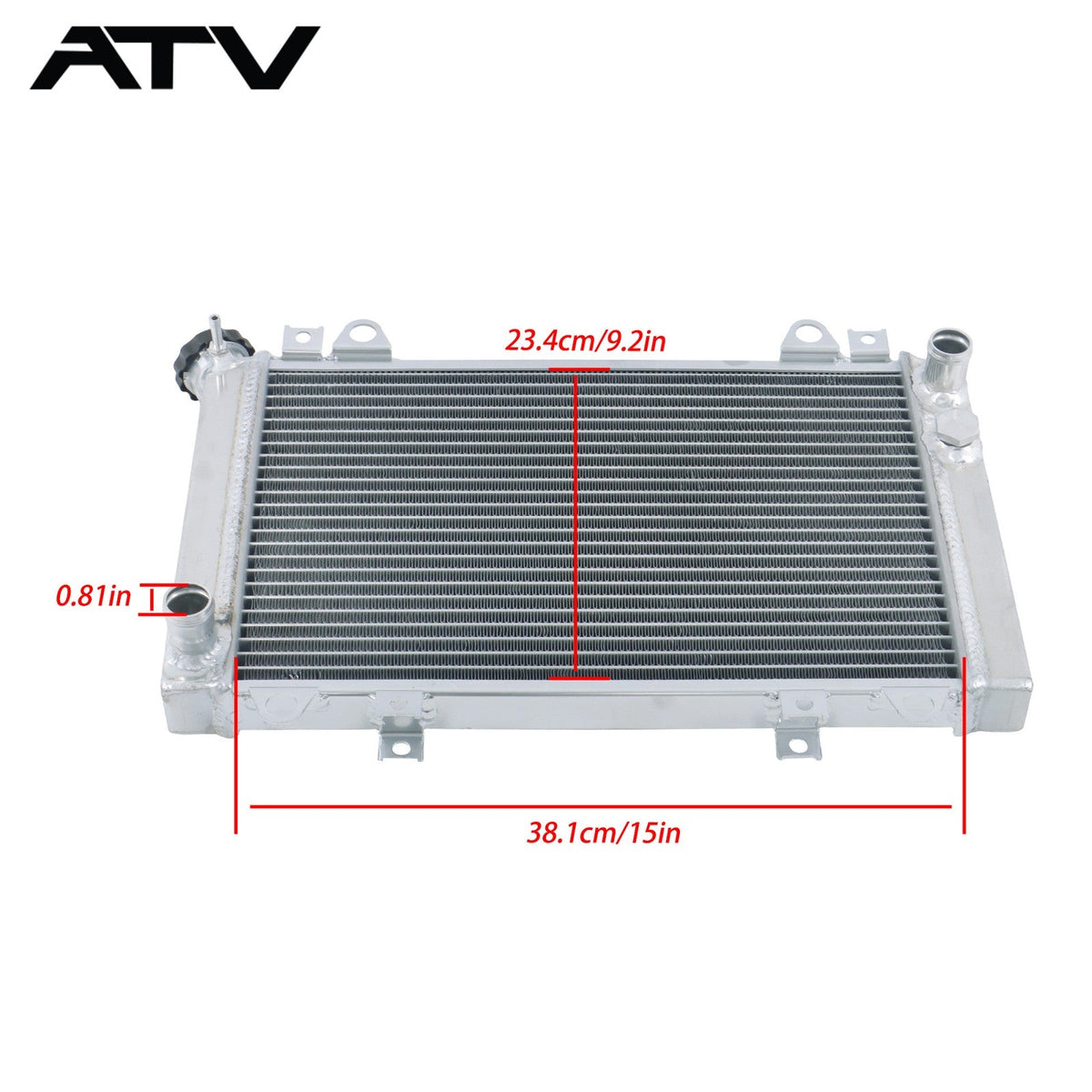 390601187 Aluminum Radiator For Kawasaki Mule 3000/3010/3010 4x4 2008 &Prior