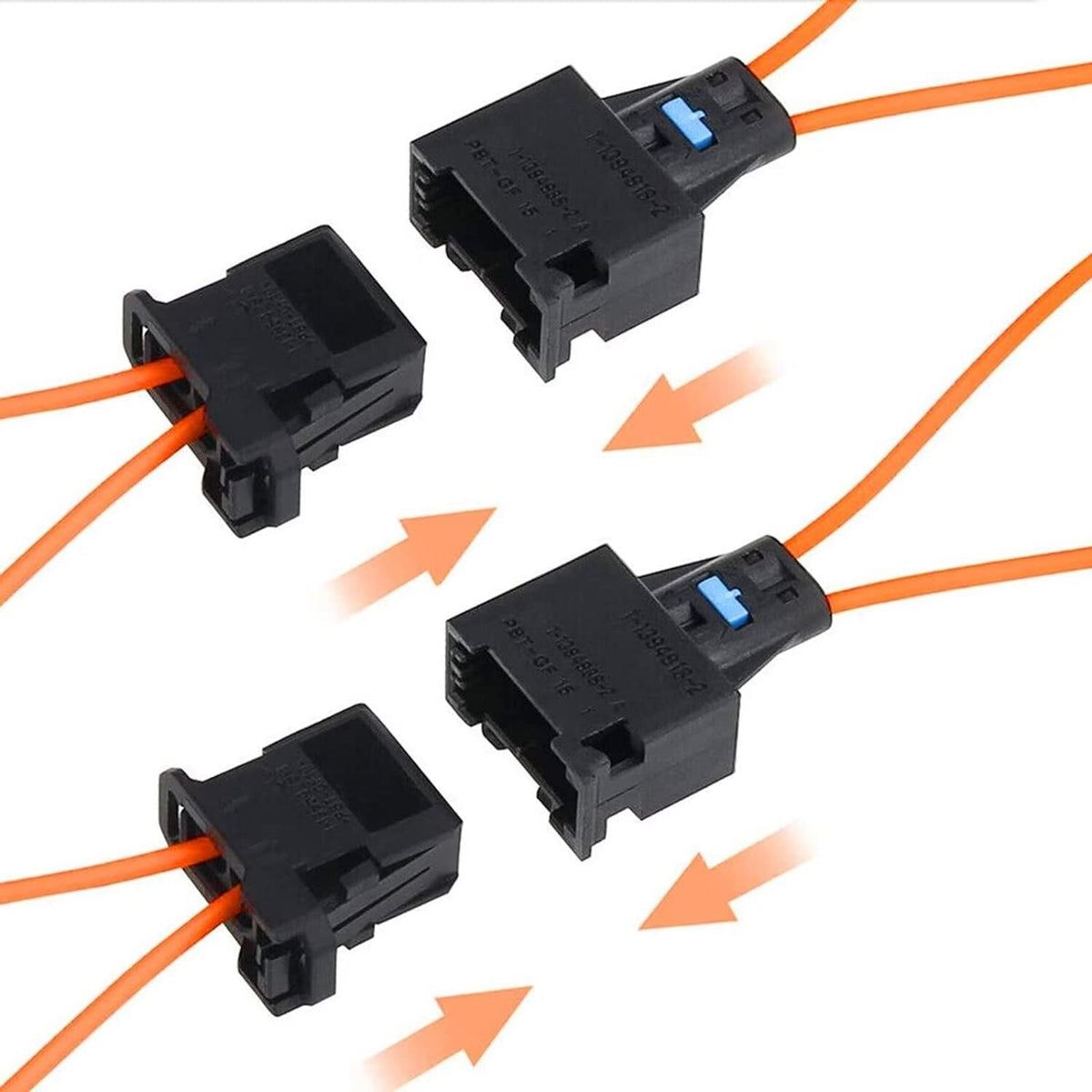 2 pairs MOST fiber optic loop bypass MALE & FEMALE kit adapter for MERCEDES BMW