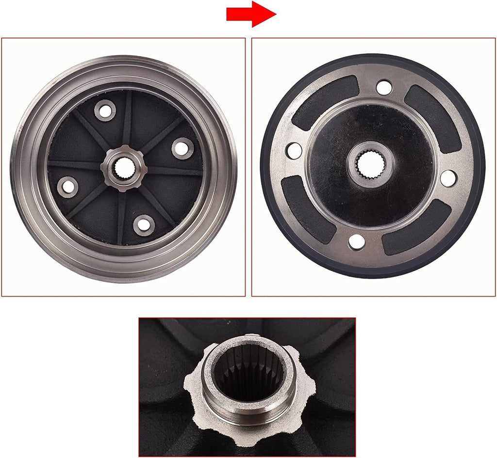 Rear Brake Drum 41038-0035 For Kawasaki UTV Mule 2510 3000 3010 3020 4000 4010