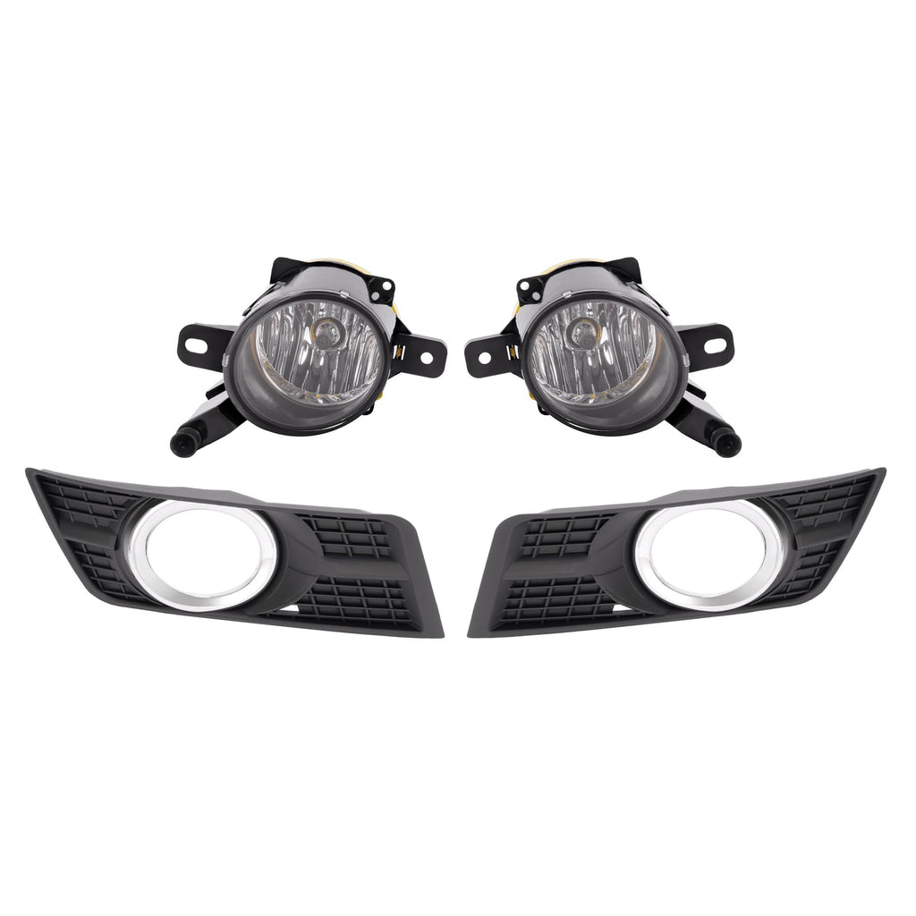 Pair Fog Lights w/Bezel Bumper Lamp Cover For Cadillac SRX 2010 - 2016 2015