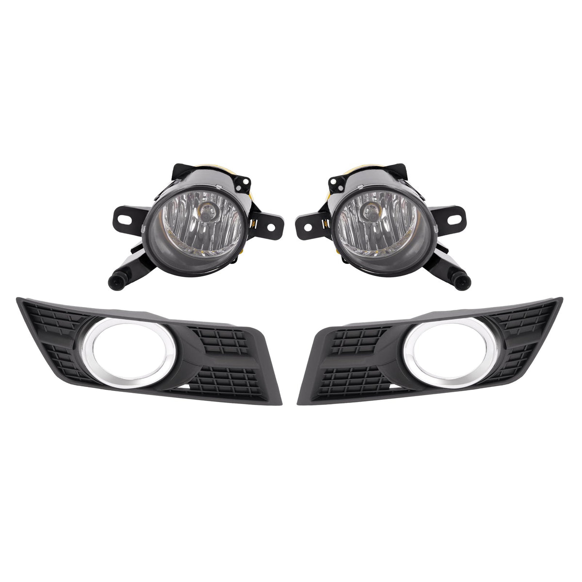 Pair Fog Lights w/Bezel Bumper Lamp Cover For Cadillac SRX 2010 - 2016 2015