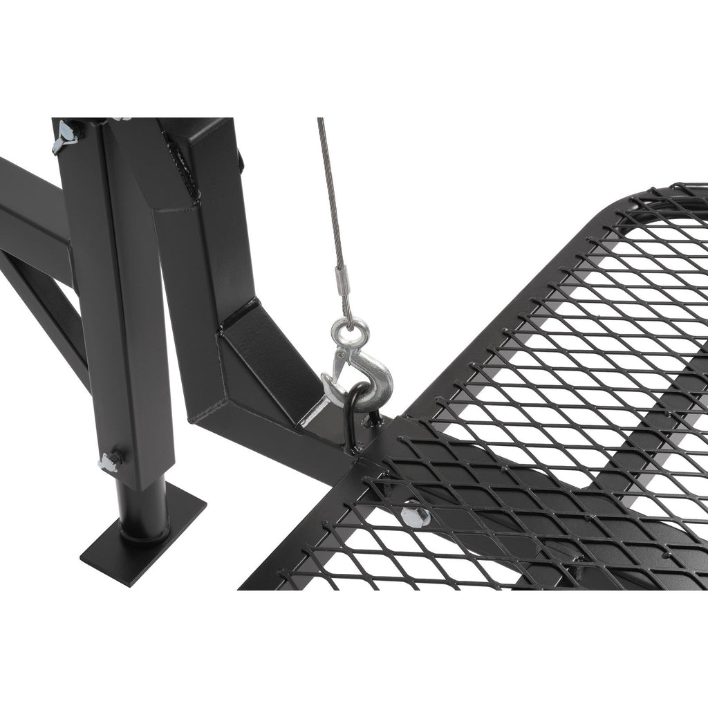 2" Hitch-Mounted Deer Hoist with Lift Platform 300 lb Game Winch Hunting Hoist
