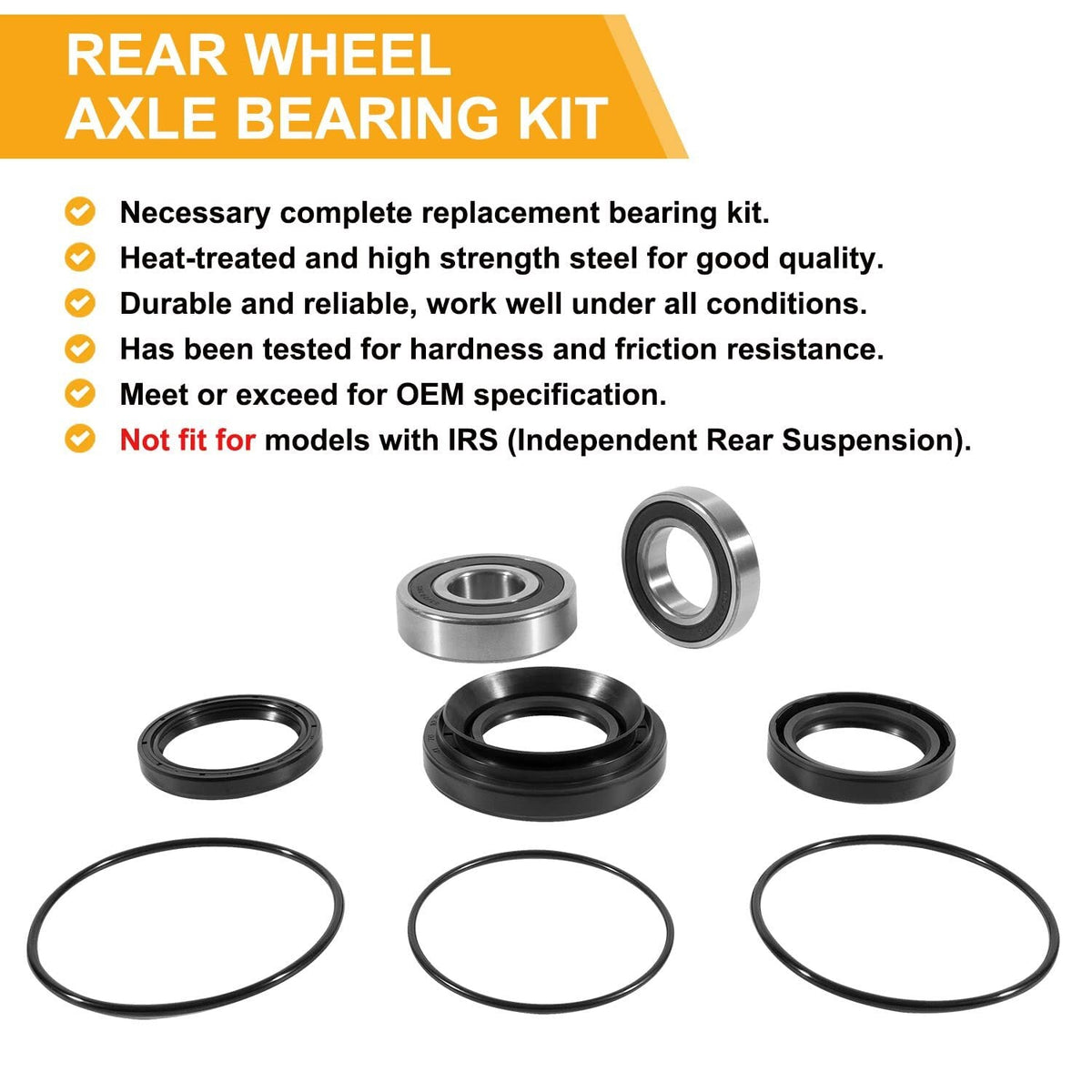 Rear Wheel Axle Bearing Kit for Honda Rancher 420(SRA) TRX420,Foreman 500 TRX500