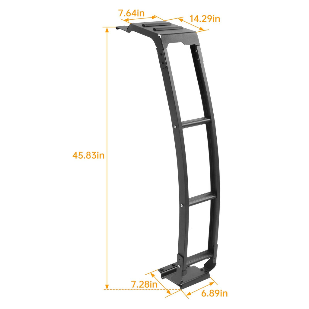 Rear Hatch Ladder Roof Tailgate 3-Step Black For Toyota 4Runner 5th Gen 10-24
