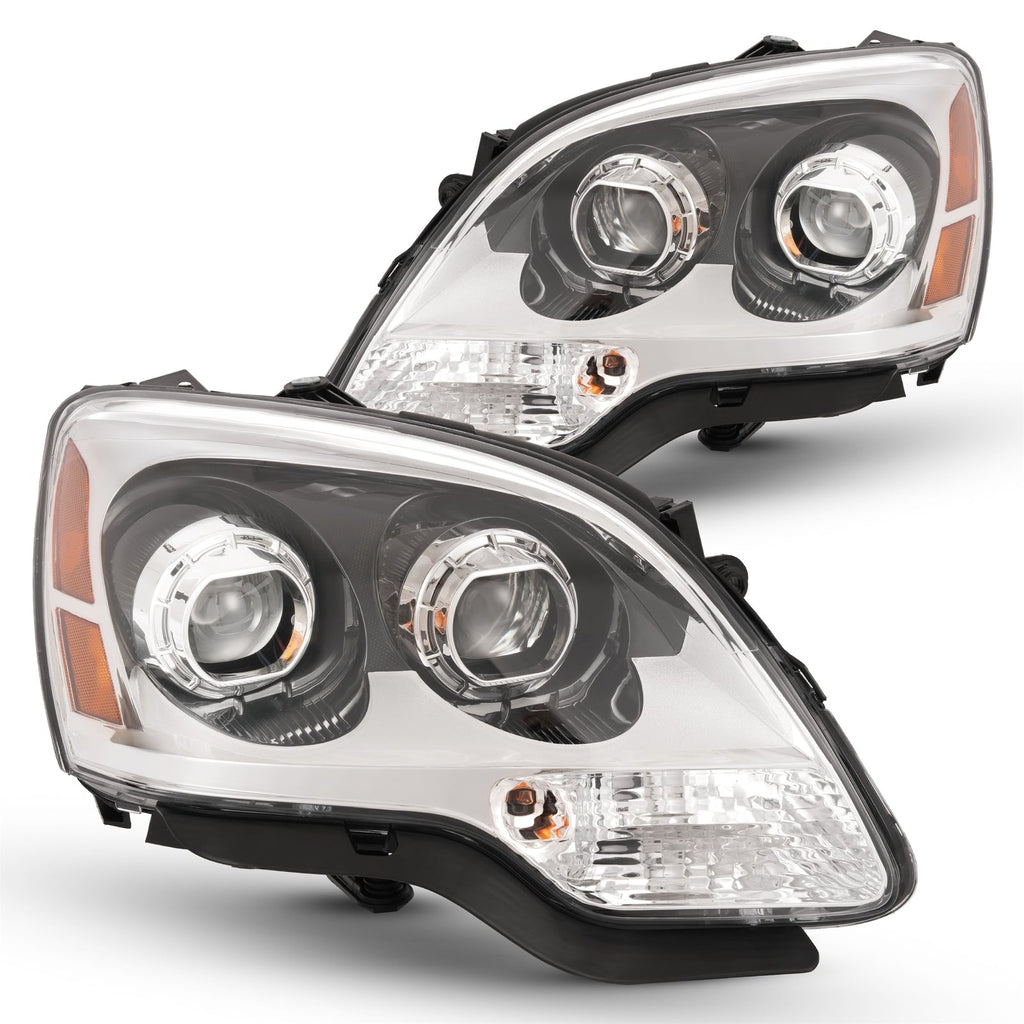 For GMC Acadia 2007-2012 Projector Headlights Headlamps W/bulbs Left+Right Clear