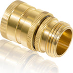 22729 Hose Quick Disconnect Set Heavy-Duty Brass, 3/4” GHT Male x Female