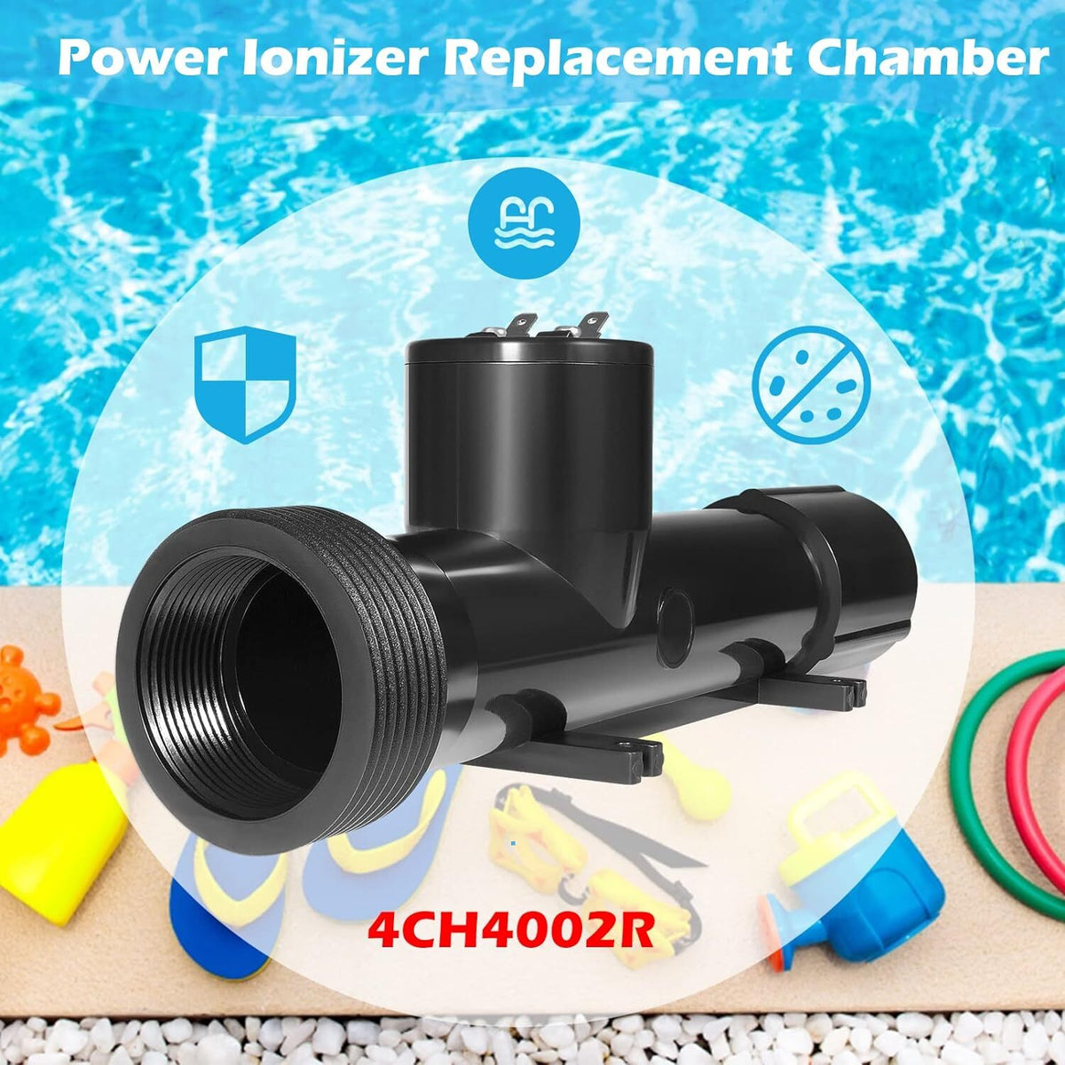 4CH4002R Power Ionizer Replacement Chamber for Swimming Pool Treatment System