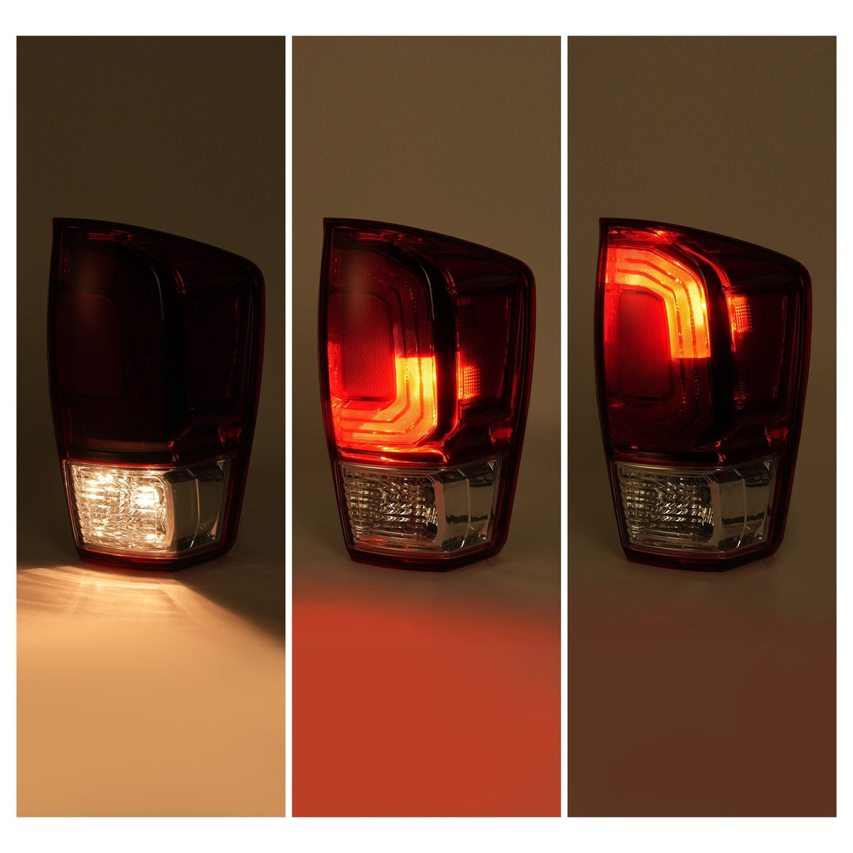 For Toyota Tacoma TRD 2016-2023 Pair Tail Lights Brake Lamp Turn Signal w/Bulb
