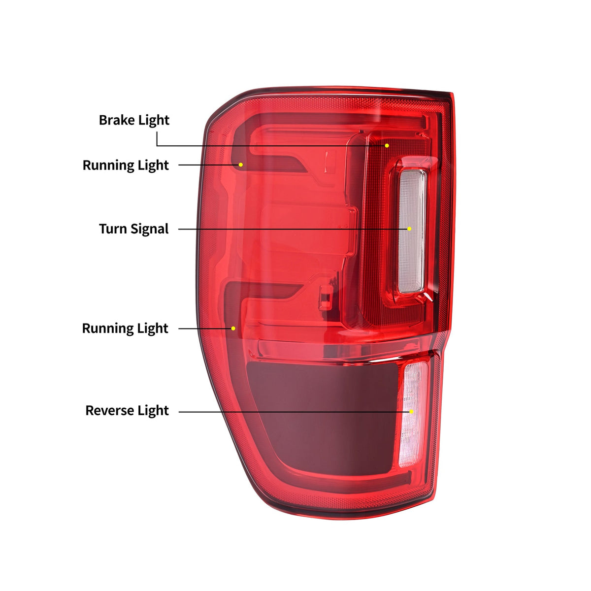 LED Tail Lights Tail Lamps w/Blind Spot For Ford Ranger 2019 2020 2021 2022 2023