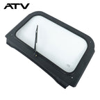 Black Full Glass Windshield w/ Wiper For 2008-2014 Polaris RZR 570, 800, XP 900
