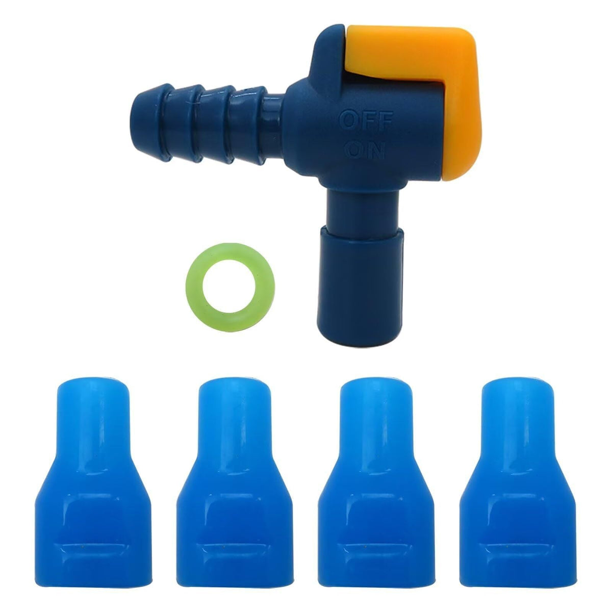 4 Replacement Hydration Reservoir Bladder Bite Valve Mouthpieces & On Off Valve