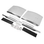 34"x24" stainless steel quarter fender kit pair universal truck w/ Support Tube