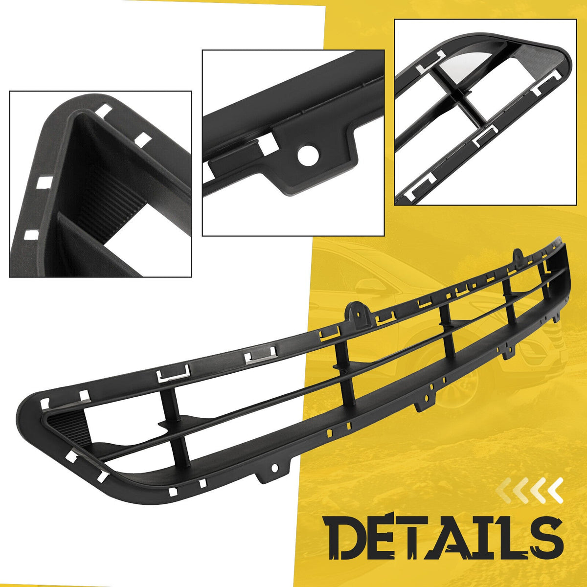For Hyundai Santa Fe Sport 2013-2016 Front Upper Grille Fog Light Bezels Set